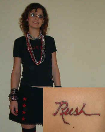 Pixey with her tattoo  (Lisa)