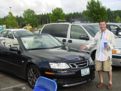 Stephena and his Saab